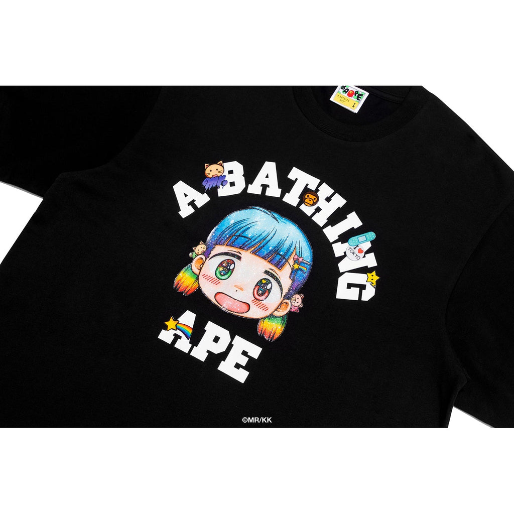 BAPE X MR. COLLEGE RELAXED FIT TEE MENS