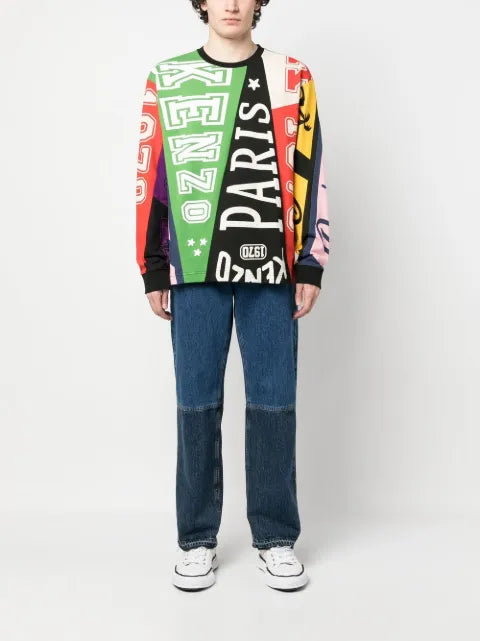 Kenzo patchwork cotton sweatshirt