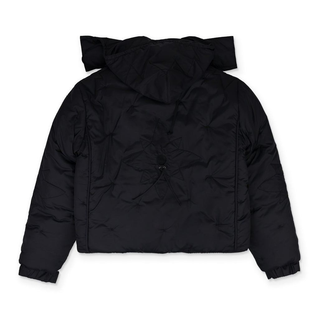 Black Flower Puffer Jacket