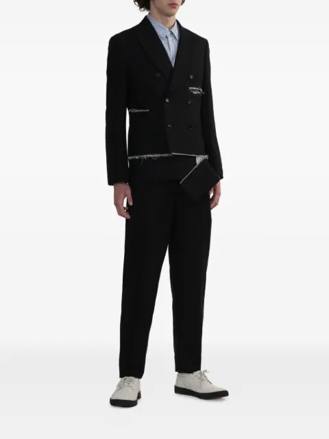 Comme des Garçons Homme Deux zip-detail blazer
