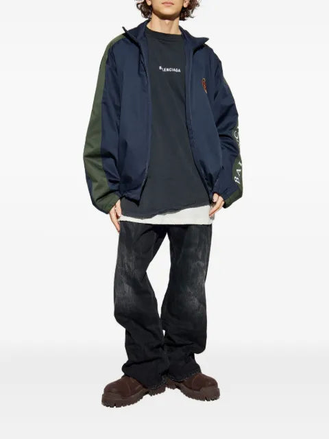 Balenciaga logo-pach bomber jacket