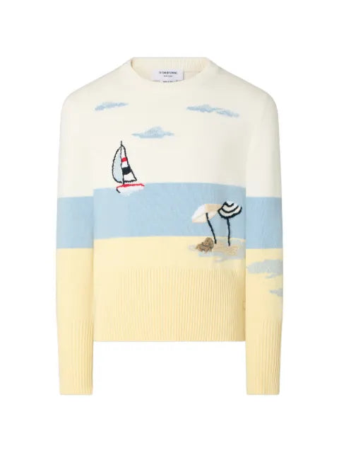 Thom Browne Nantucket scenic jersey pullover