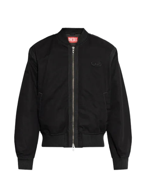 Diesel logo-patch bomber jacket