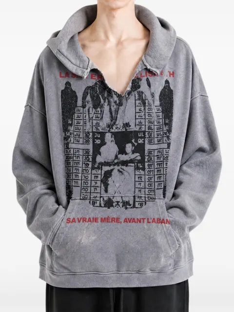 Enfants Riches Déprimés Photo D’Elisabeth graphic-print distressed hoodie
