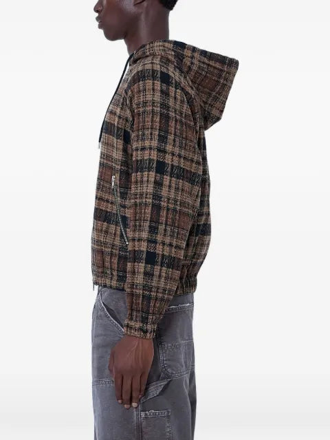BOTT checked zip-up hoodie