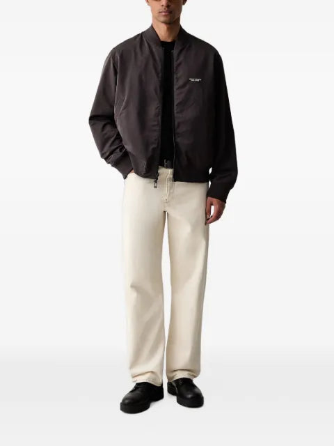 Armani Exchange logo-patch bomber jacket