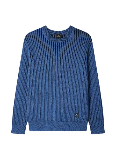 PS Paul Smith ribbed-knit logo-patch sweater