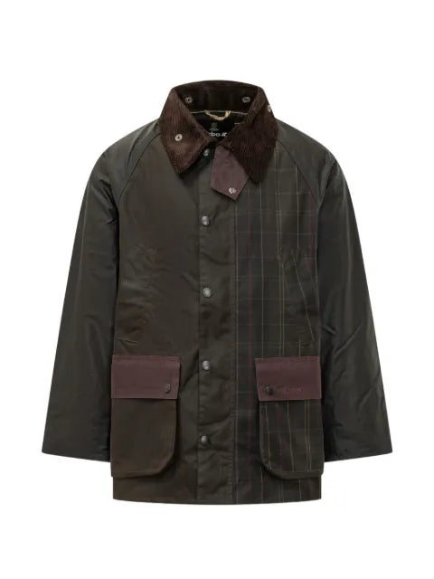 Barbour patchwork corduroy-collar jacket