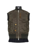 sacai layered hybrid vest