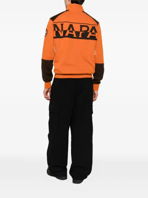 Napapijri Archive logo-patch zip-up sweatshirt
