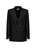 Saint Laurent double-breasted oversize virgin wool blazer