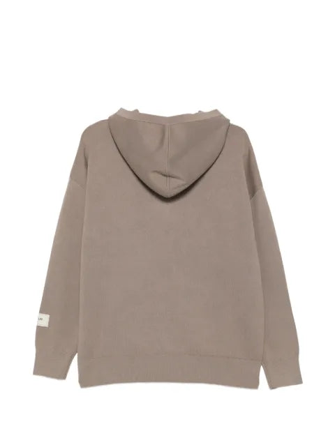 FLÂNEUR zip-up knitted hoodie