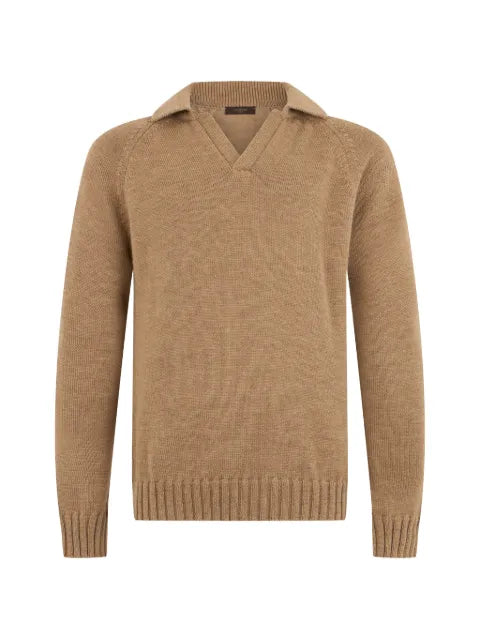 slowear raglan-sleeve collar-detail sweater