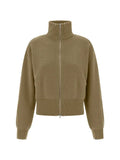 extreme cashmere zip-up ribbed-trim cardigan