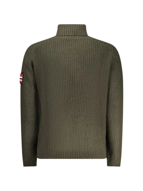 Norwegian Rain ribbed-knit logo-patch sweater