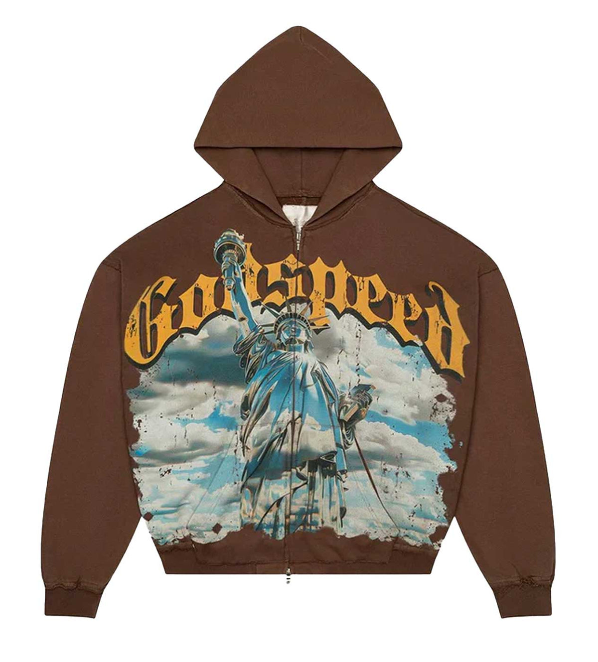 Godspeed Chrome Liberty Zip Up Hoodie Mocha