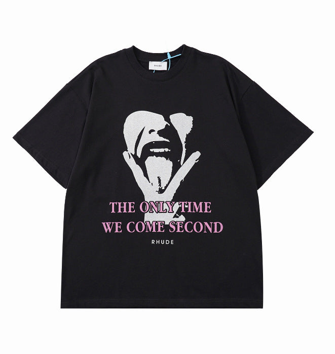 Rhude Vintage Sunset Coconut Tree Graphic Oversized Tee Streetwear