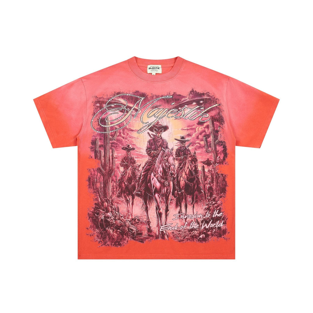 MAJESTIK Western UFO Graphic T-Shirt