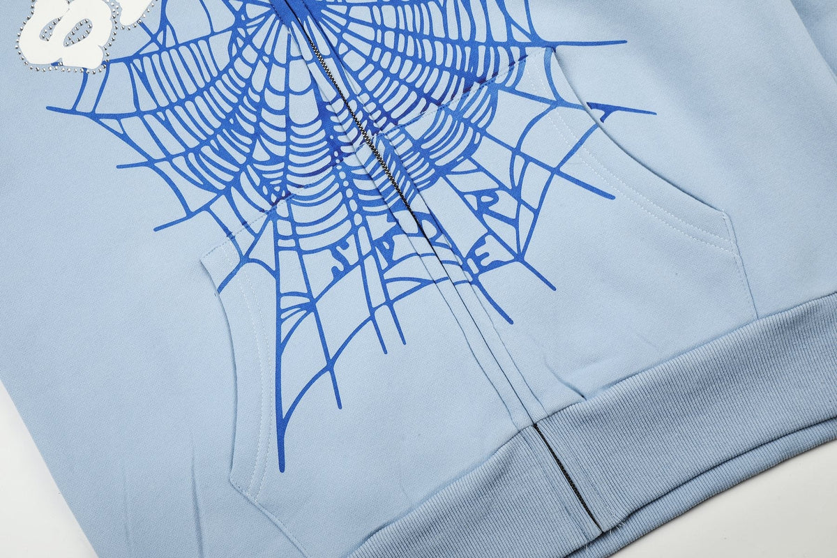 Sp5der Spiderweb Graphic Zip Hoodie