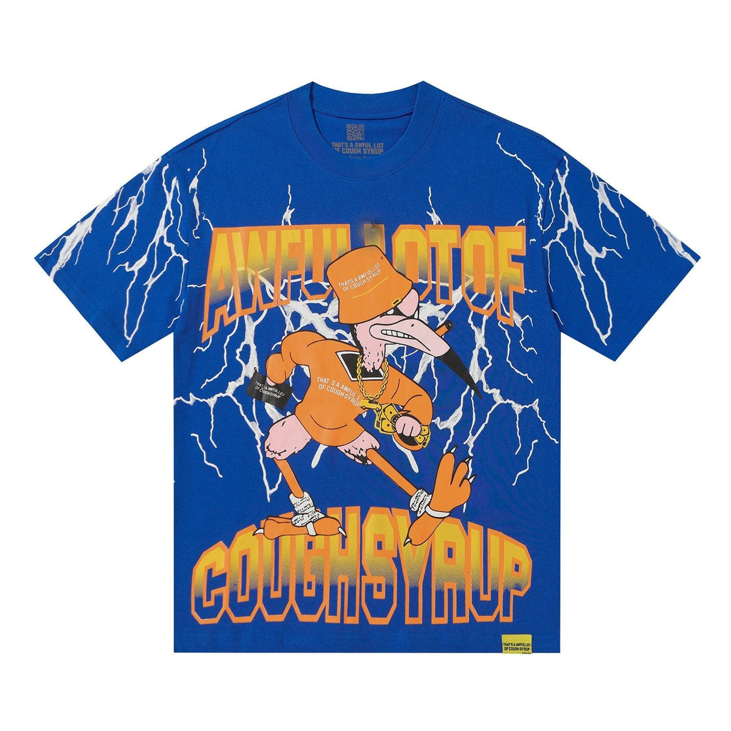 THAT'S A AWFUL LOT OF COUGH SYRUP Lightning Cartoon Graphic T-Shirt
