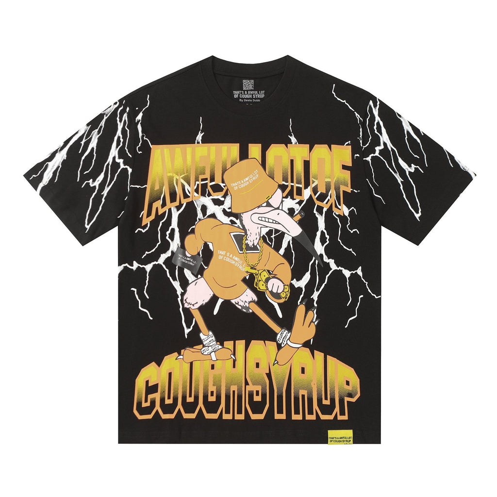 THAT'S A AWFUL LOT OF COUGH SYRUP Lightning Cartoon Graphic T-Shirt