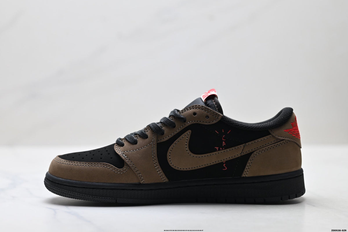 Nike Low-Top Sneakers Black Brown Unisex Style 30