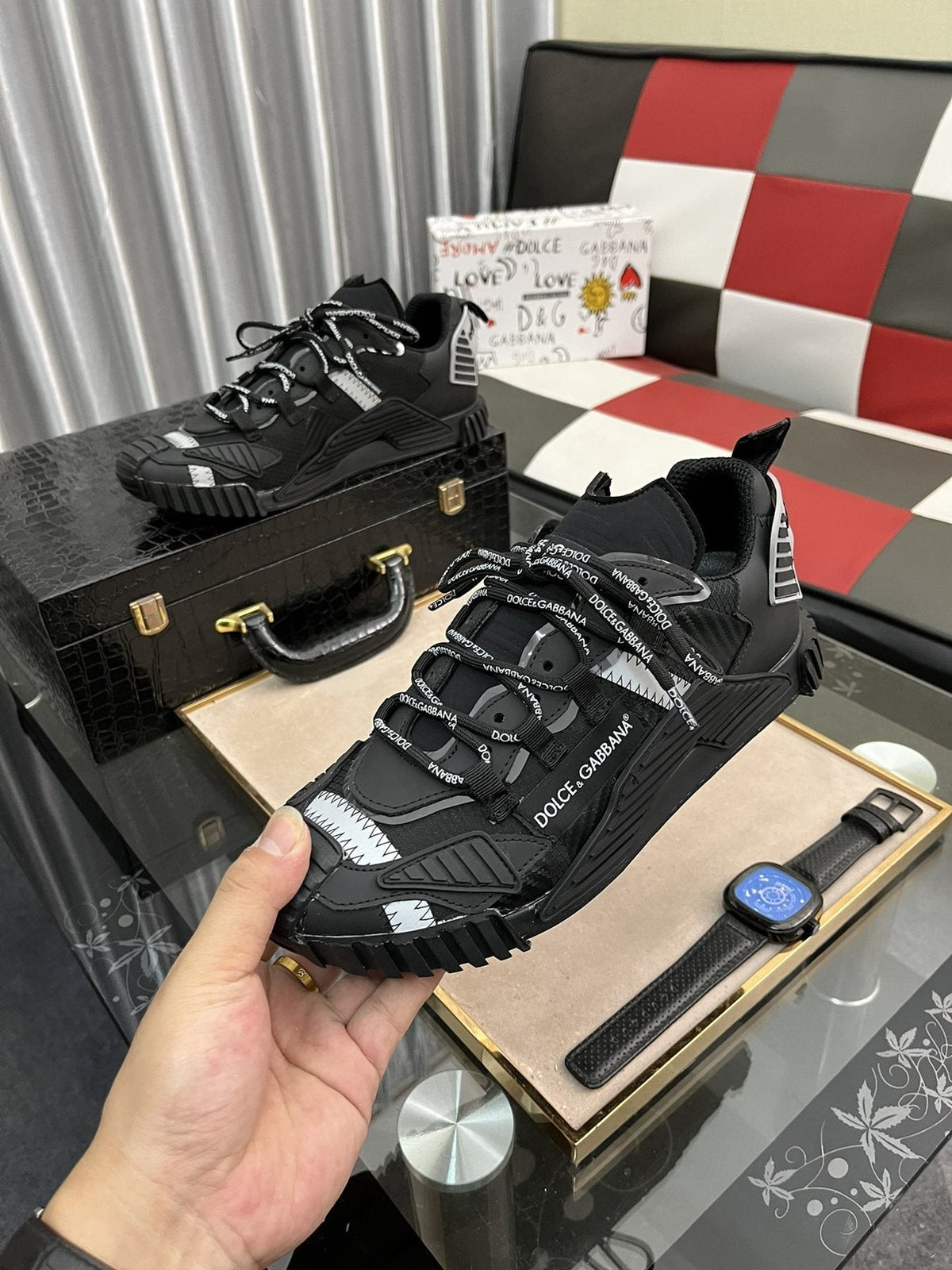 Dolce & Gabbana Black Chunky Sneakers
