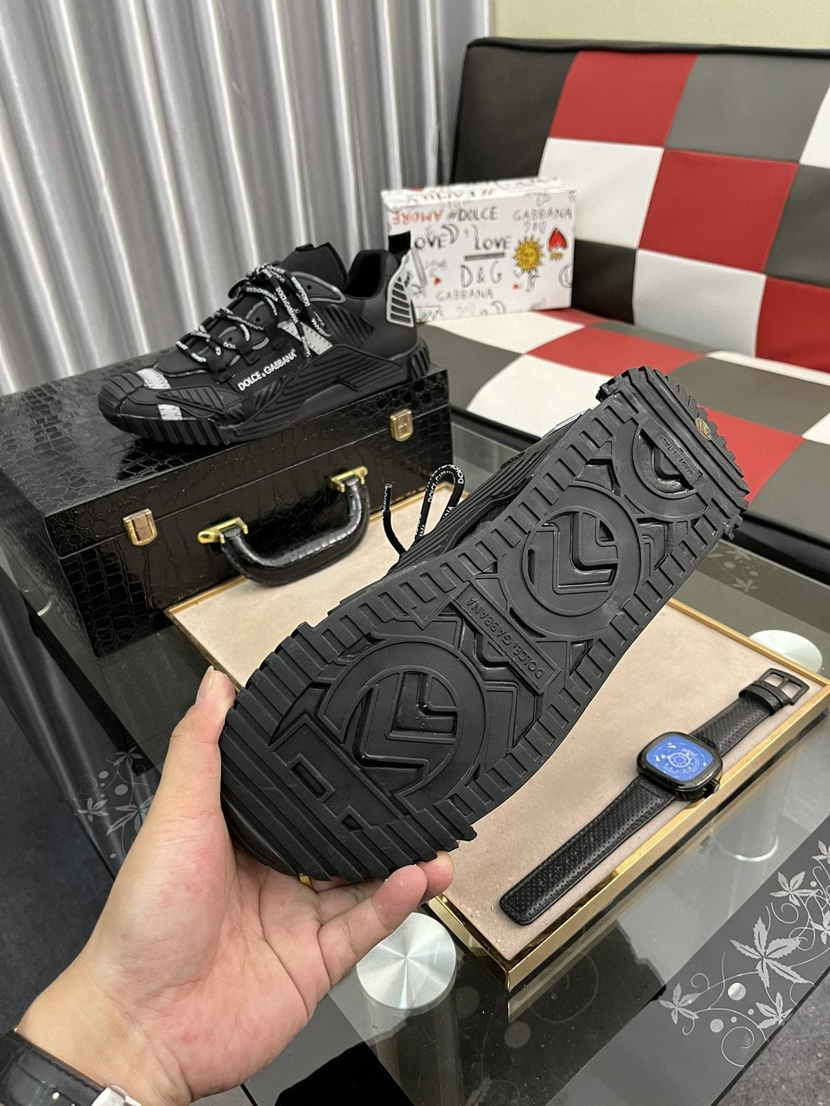 Dolce & Gabbana Black Chunky Sneakers