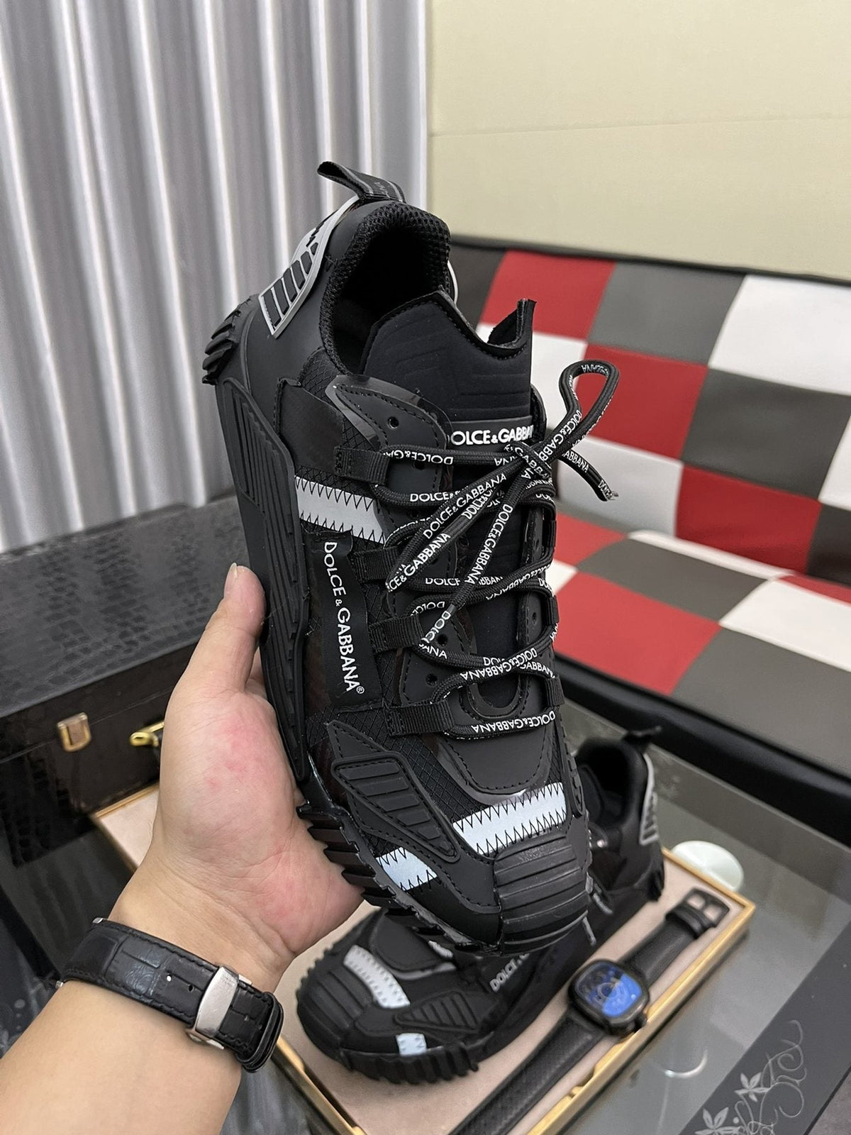 Dolce & Gabbana Black Chunky Sneakers