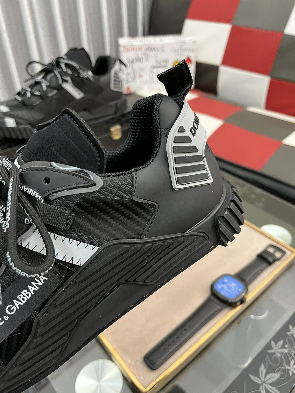 Dolce & Gabbana Black Chunky Sneakers