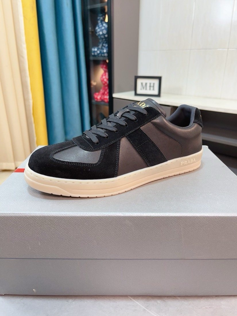 Prada Men's Contrast Panel Sneakers