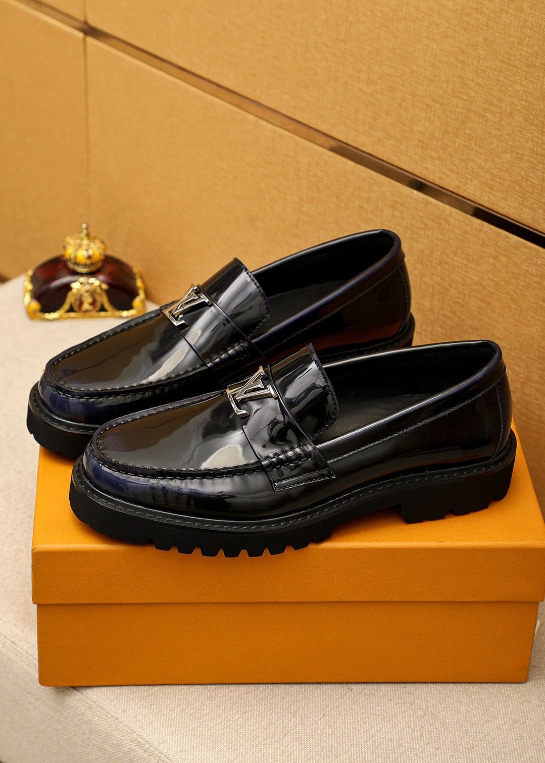 Louis Vuitton Glossy Lug Sole Loafers
