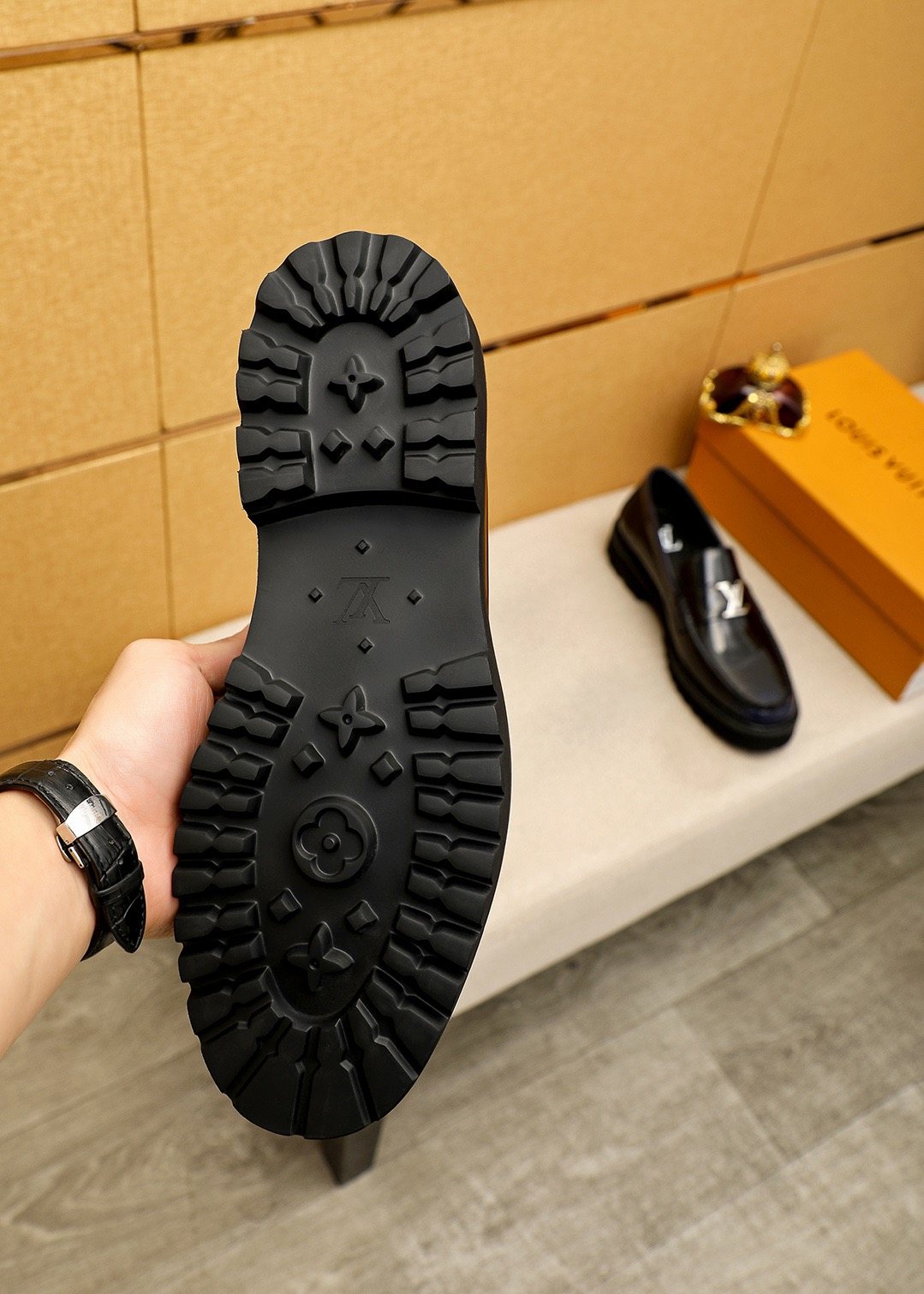 Louis Vuitton Glossy Lug Sole Loafers